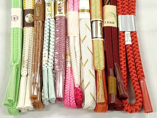 平和屋着物●和装小物　帯締め10本セット　笹浪組　大和組　鴨川組　礼装用　金糸　逸品　未使用　CABK4908qe