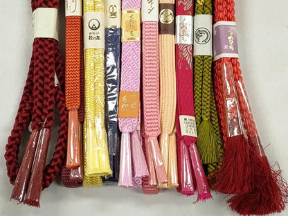 平和屋着物●和装小物　帯締め10本セット　笹浪組　鴨川組　唐組　平源氏組　奈良組　金糸　鈴乃屋扱い　逸品　未使用　CABK4912qe