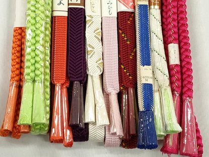 平和屋着物●和装小物　帯締め10本セット　唐組　笹浪組　礼装用　金糸　逸品　未使用　CABK4913qe