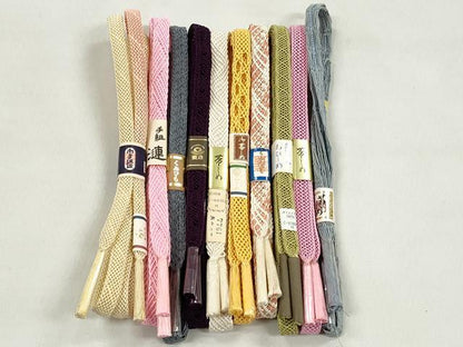平和屋着物＊夏物　和装小物　上質な帯締め10本セット　丸組　逸品　未使用　CABK4918qe
