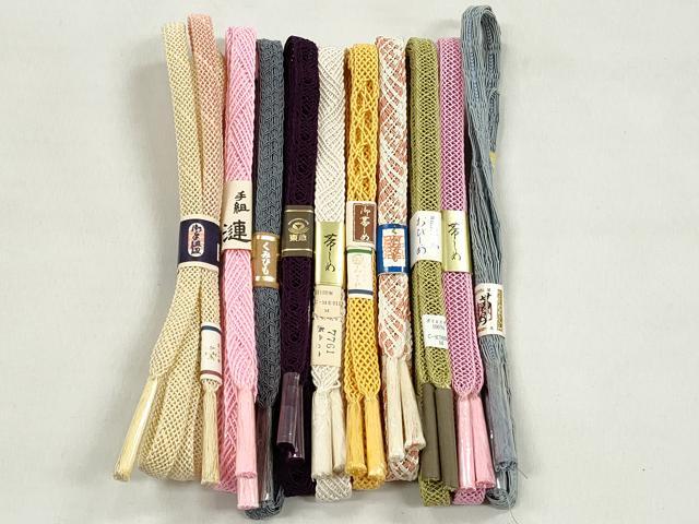 平和屋着物＊夏物　和装小物　上質な帯締め10本セット　丸組　逸品　未使用　CABK4918qe