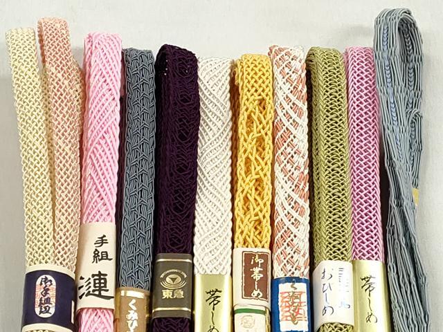 平和屋着物＊夏物　和装小物　上質な帯締め10本セット　丸組　逸品　未使用　CABK4918qe