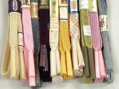 平和屋着物＊夏物　和装小物　上質な帯締め10本セット　丸組　逸品　未使用　CABK4918qe