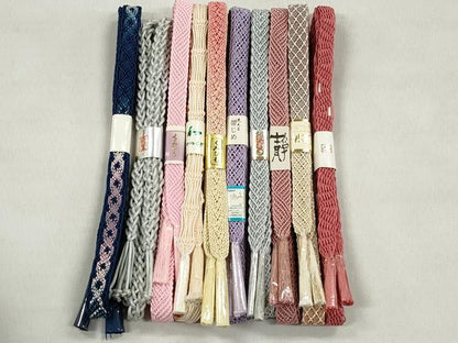 平和屋着物＊夏物　和装小物　上質な帯締め10本セット　金銀糸　逸品　未使用　CABK4921qe