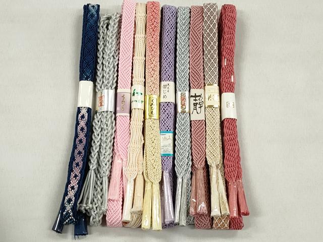 平和屋着物＊夏物　和装小物　上質な帯締め10本セット　金銀糸　逸品　未使用　CABK4921qe