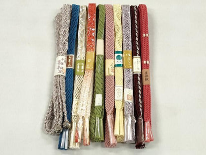 平和屋着物＊夏物　和装小物　上質な帯締め10本セット　大丸扱い　逸品　未使用　CABK4932qe