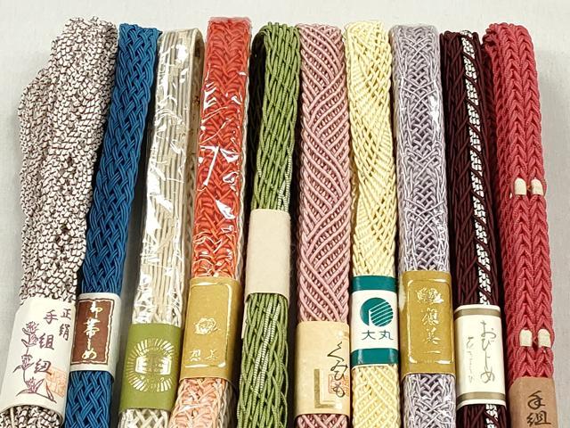 平和屋着物＊夏物　和装小物　上質な帯締め10本セット　大丸扱い　逸品　未使用　CABK4932qe