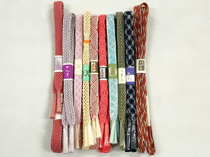 平和屋着物＊夏物　和装小物　上質な帯締め10本セット　さが美扱い　逸品　未使用　CABK4933qe