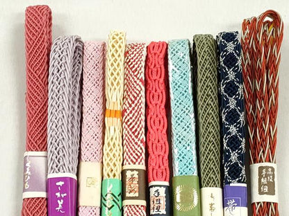 平和屋着物＊夏物　和装小物　上質な帯締め10本セット　さが美扱い　逸品　未使用　CABK4933qe