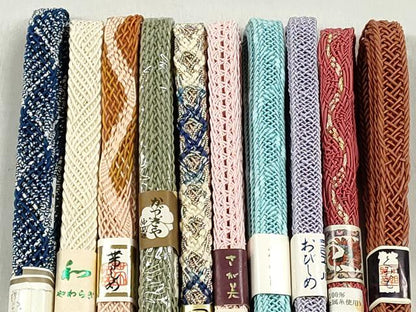 平和屋着物＊夏物　和装小物　上質な帯締め10本セット　さが美扱い　逸品　未使用　CABK4934qe