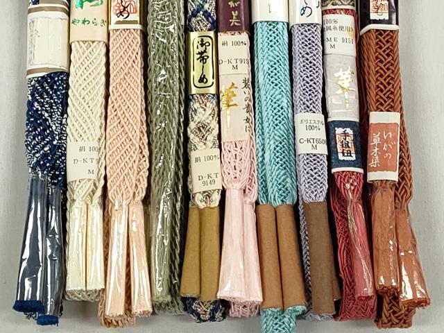 平和屋着物＊夏物　和装小物　上質な帯締め10本セット　さが美扱い　逸品　未使用　CABK4934qe