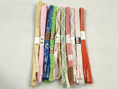 平和屋着物＊夏物　和装小物　上質な帯締め10本セット　めいくやまと　逸品　未使用　CABK4938qe