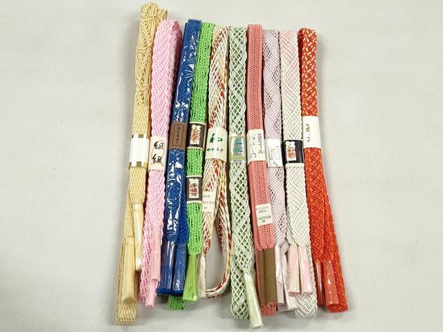 平和屋着物＊夏物　和装小物　上質な帯締め10本セット　めいくやまと　逸品　未使用　CABK4938qe