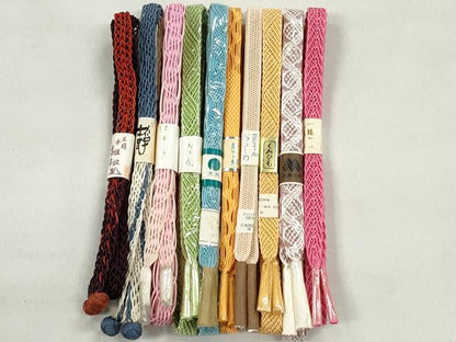 平和屋着物＊夏物　和装小物　上質な帯締め10本セット　ラメ糸　大丸扱い　逸品　未使用　CABK4940qe