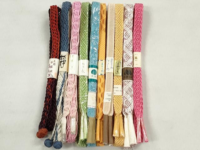 平和屋着物＊夏物　和装小物　上質な帯締め10本セット　ラメ糸　大丸扱い　逸品　未使用　CABK4940qe