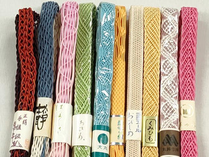 平和屋着物＊夏物　和装小物　上質な帯締め10本セット　ラメ糸　大丸扱い　逸品　未使用　CABK4940qe