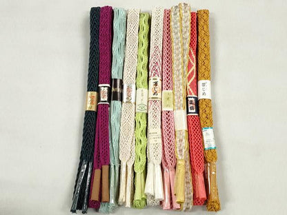平和屋着物＊夏物　和装小物　上質な帯締め10本セット　逸品　未使用　CABE8414qe