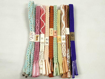 平和屋着物＊夏物　和装小物　上質な帯締め10本セット　松坂屋扱い　逸品　未使用　CABK4942qe
