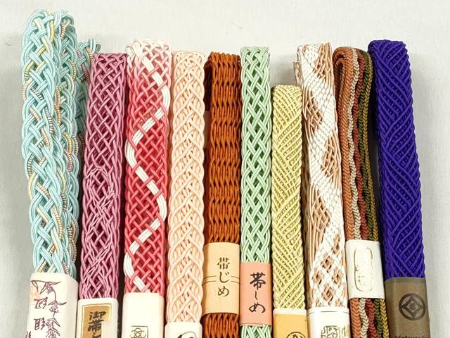平和屋着物＊夏物　和装小物　上質な帯締め10本セット　松坂屋扱い　逸品　未使用　CABK4942qe