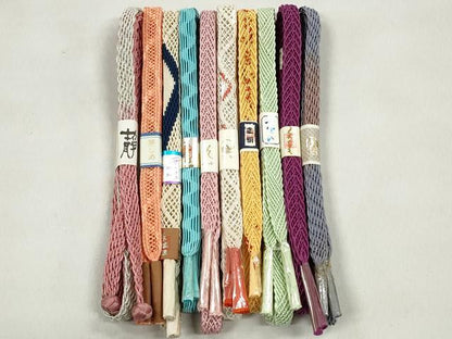 平和屋着物＊夏物　和装小物　上質な帯締め10本セット　そごう百貨店扱い　逸品　未使用　CABK4943qe