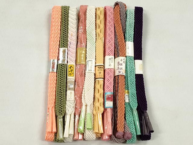 平和屋着物＊夏物　和装小物　上質な帯締め10本セット　逸品　未使用　CABK4944qe