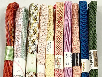 平和屋着物＊夏物　和装小物　上質な帯締め10本セット　さが美扱い　逸品　未使用　CABK4945qe