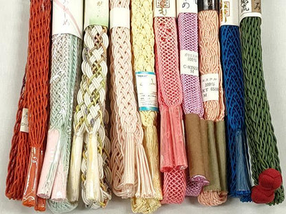 平和屋着物＊夏物　和装小物　上質な帯締め10本セット　さが美扱い　逸品　未使用　CABK4945qe