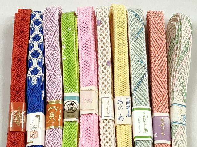 平和屋着物＊夏物　和装小物　上質な帯締め10本セット　逸品　未使用　CABK4947qe