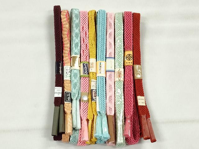 平和屋着物＊夏物　和装小物　上質な帯締め10本セット　さが美・松坂屋扱い　逸品　未使用　CABK4948qe
