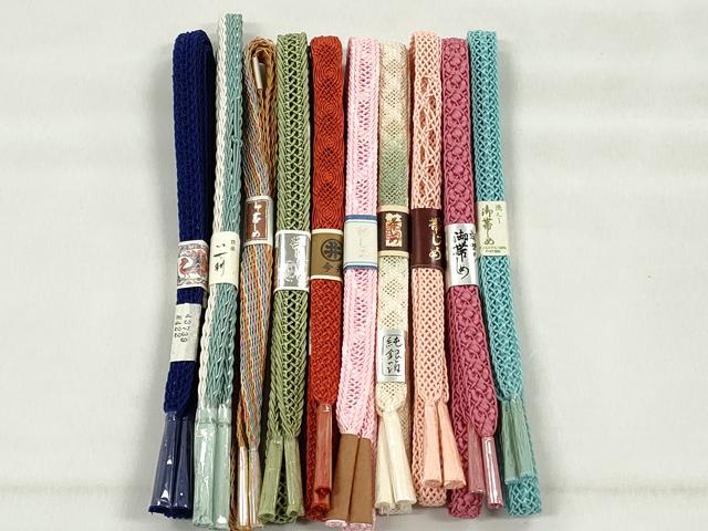 平和屋着物＊夏物　和装小物　上質な帯締め10本セット　逸品　未使用　CABK4952qe