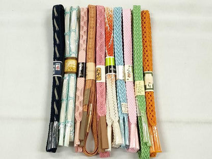平和屋着物＊夏物　和装小物　上質な帯締め10本セット　草木染め　逸品　未使用　CABK4953qe