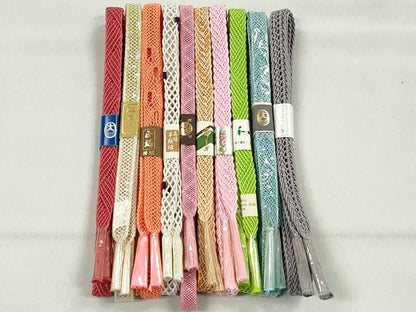 平和屋着物＊夏物　和装小物　上質な帯締め10本セット　ラメ糸　逸品　未使用　CABK4956qe