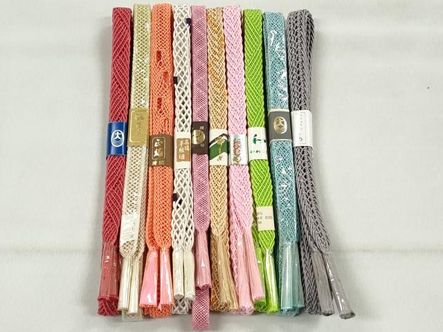 平和屋着物＊夏物　和装小物　上質な帯締め10本セット　ラメ糸　逸品　未使用　CABK4956qe