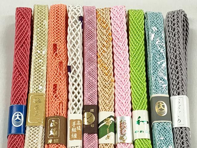 平和屋着物＊夏物　和装小物　上質な帯締め10本セット　ラメ糸　逸品　未使用　CABK4956qe