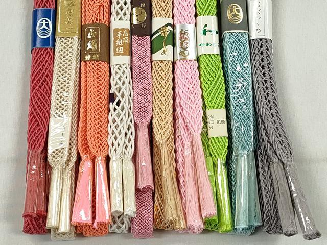 平和屋着物＊夏物　和装小物　上質な帯締め10本セット　ラメ糸　逸品　未使用　CABK4956qe