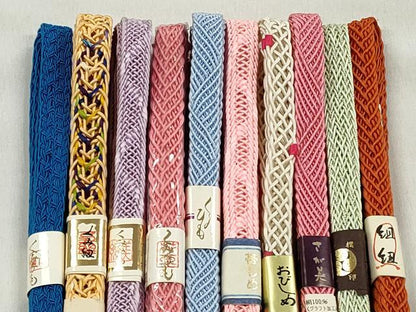 平和屋着物＊夏物　和装小物　上質な帯締め10本セット　さが美扱い　逸品　未使用　CABK4959qe
