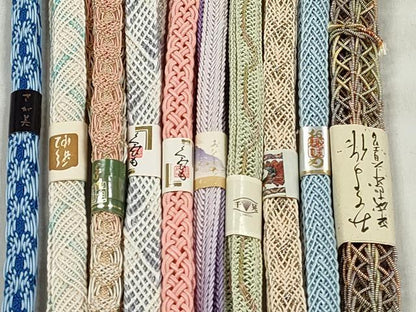 平和屋着物＊夏物　和装小物　上質な帯締め10本セット　金銀糸　さが美扱い　逸品　未使用　CABK4960qe