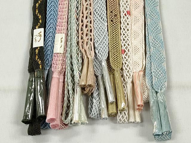 平和屋着物＊夏物　和装小物　上質な帯締め10本セット　ラメ糸　金銀糸　逸品　未使用　CABK4961qe