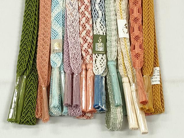 平和屋着物＊夏物　和装小物　上質な帯締め10本セット　ラメ糸　逸品　未使用　CABK4962qe