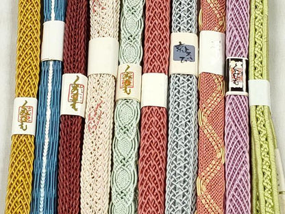 平和屋着物＊夏物　和装小物　上質な帯締め10本セット　銀糸　逸品　未使用　CABK4963qe