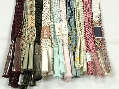 平和屋着物＊夏物　和装小物　上質な帯締め10本セット　金銀糸　逸品　未使用　CABK4965qe