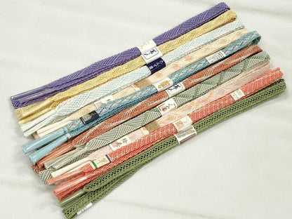 平和屋着物＊夏物　和装小物　上質な帯締め10本セット　ラメ糸　金銀糸　逸品　未使用　CABK4966qe