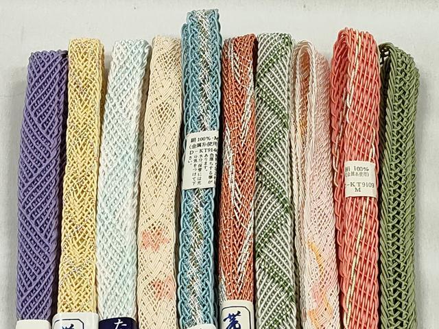 平和屋着物＊夏物　和装小物　上質な帯締め10本セット　ラメ糸　金銀糸　逸品　未使用　CABK4966qe