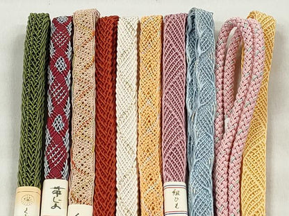 平和屋着物＊夏物　和装小物　上質な帯締め10本セット　ラメ糸　丸組　金銀糸　逸品　未使用　CABK4967qe