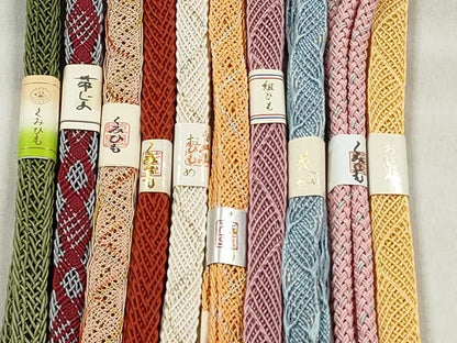 平和屋着物＊夏物　和装小物　上質な帯締め10本セット　ラメ糸　丸組　金銀糸　逸品　未使用　CABK4967qe