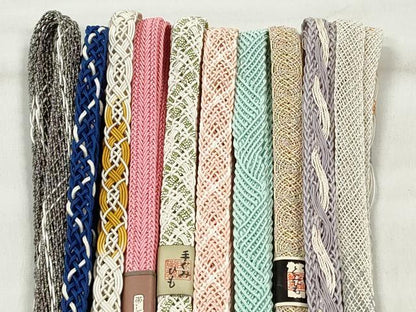 平和屋着物＊夏物　和装小物　上質な帯締め10本セット　銀糸　逸品　未使用　CABK4969qe