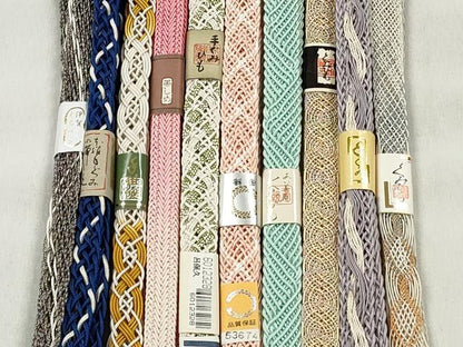 平和屋着物＊夏物　和装小物　上質な帯締め10本セット　銀糸　逸品　未使用　CABK4969qe