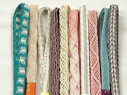 平和屋着物＊夏物　和装小物　上質な帯締め10本セット　金銀糸　逸品　未使用　CABK4970qe