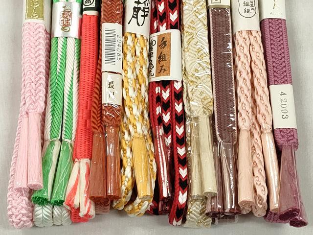 平和屋着物●和装小物　帯締め10本セット　唐組　丸源氏組　礼装用　長尺　高島屋扱い　逸品　未使用　CABK4972qe