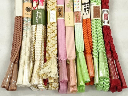 平和屋着物●和装小物　帯締め10本セット　高麗組　大和組　鴨川組　礼装用　金糸　逸品　未使用　CABK4973qe